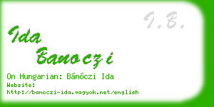 ida banoczi business card